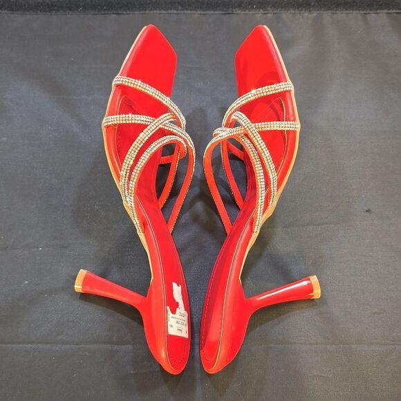 BRAND NEW WILD DIVA RHINESTONE EMBELLISHMENTS ELEGANT STILETTO  HEELS SA… - Picture 10 of 14